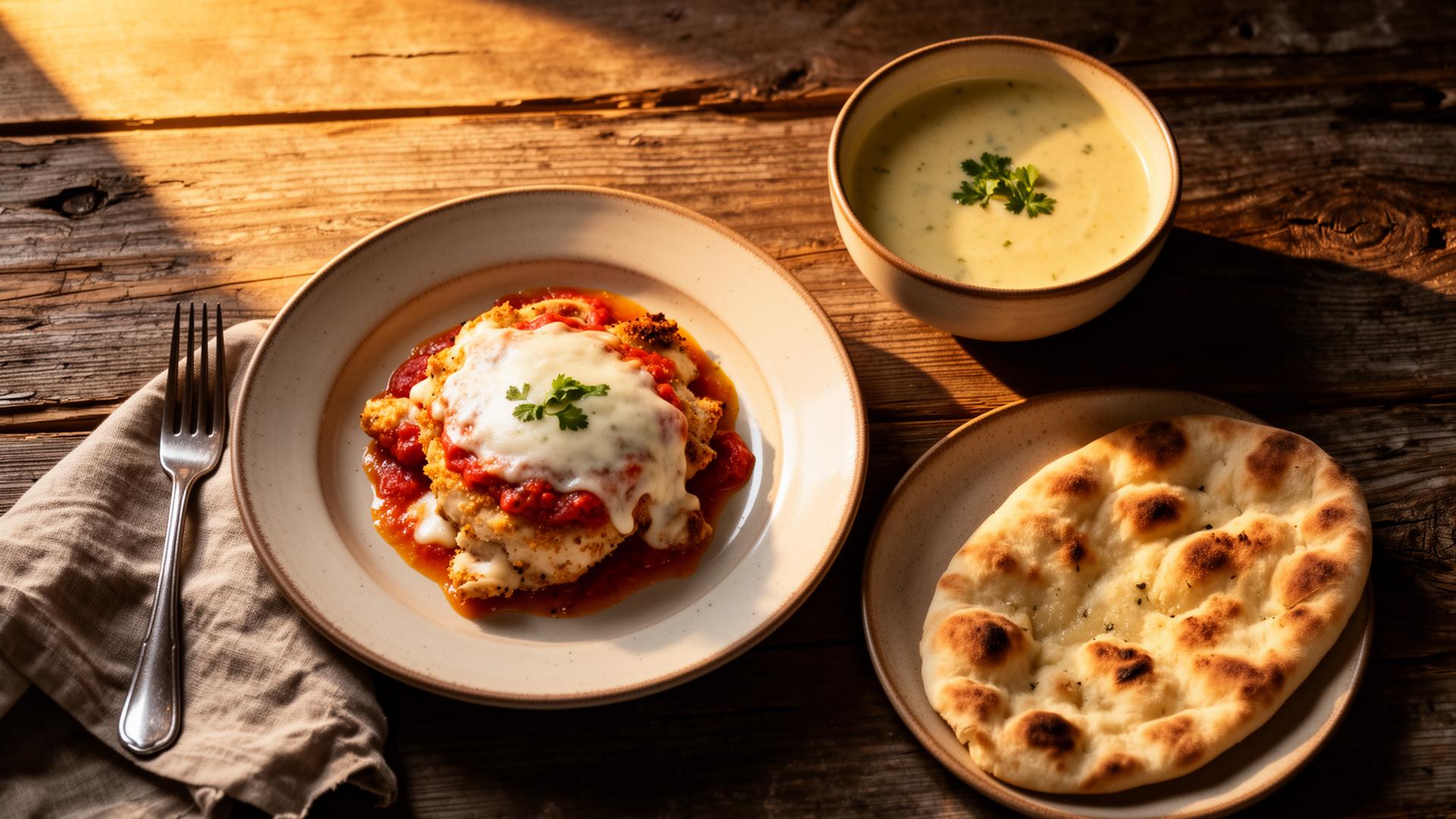 Chef-made meals on a rustic cottage table